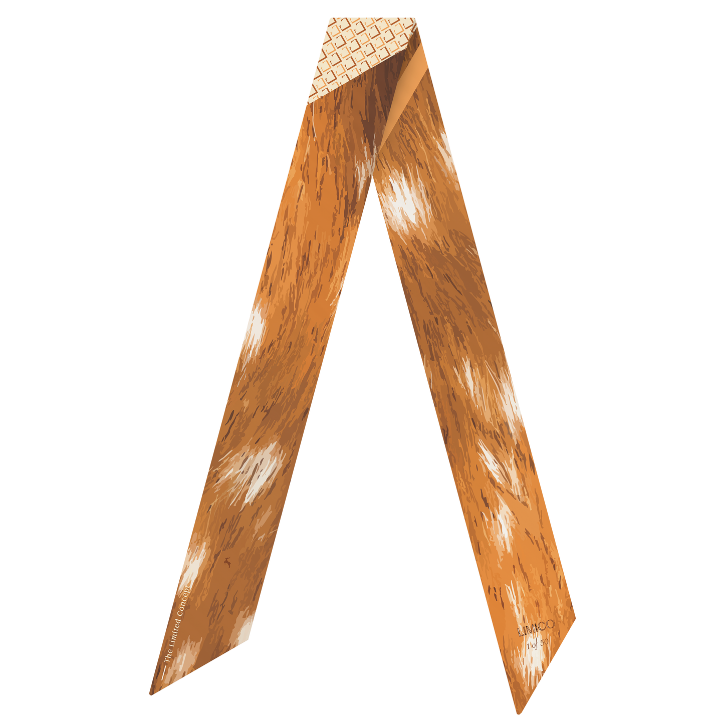 Printed Silk Scarf – Elegant Arabian Deer Inspired