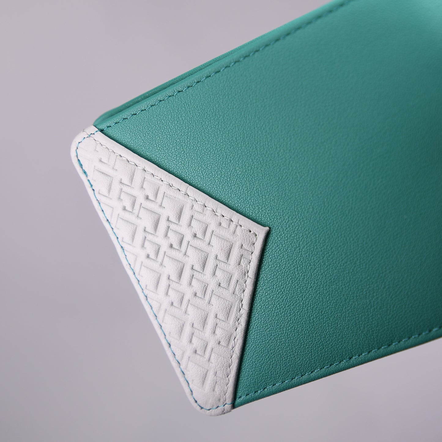 Men's Leather Wallet - Aqua Bifold Wallet