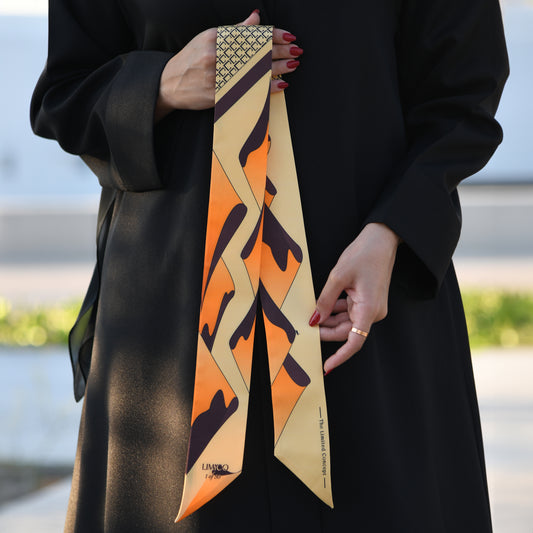 Fashion Silk Scarf – Elegant Oryx Design