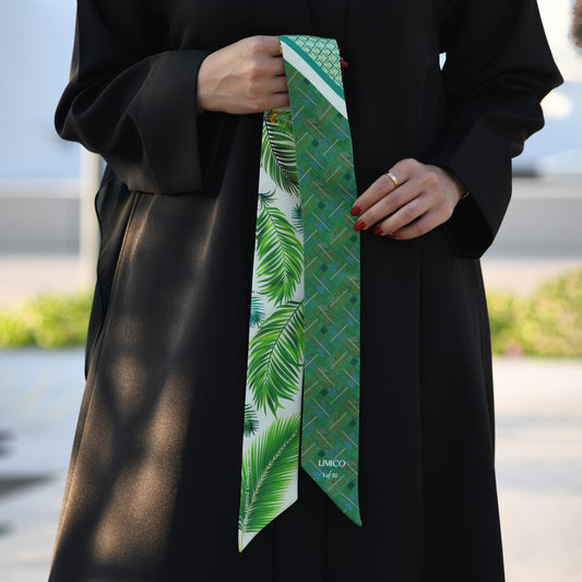 Silk Head Scarf – Arabian Palm Inspired