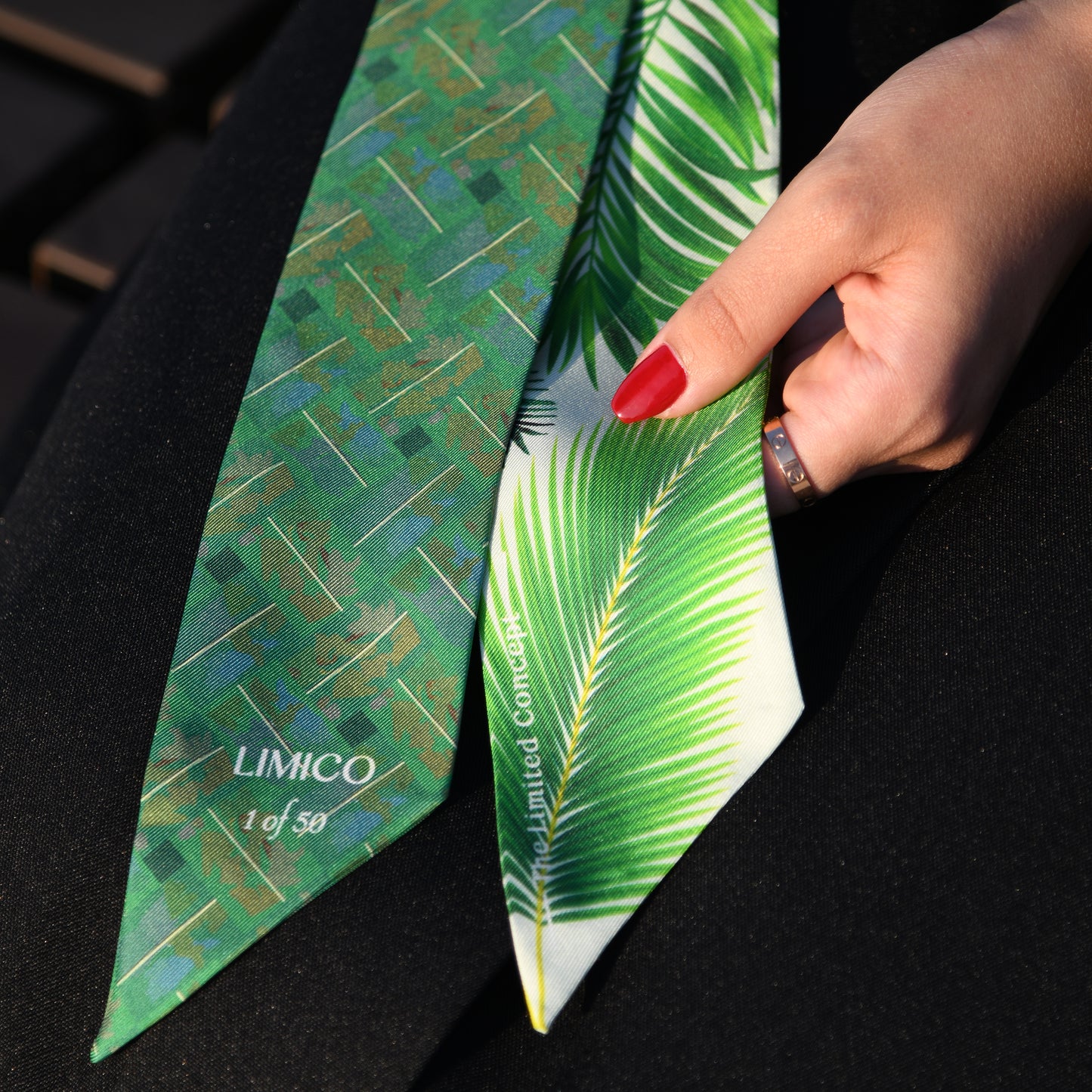 Silk Head Scarf – Arabian Palm Inspired