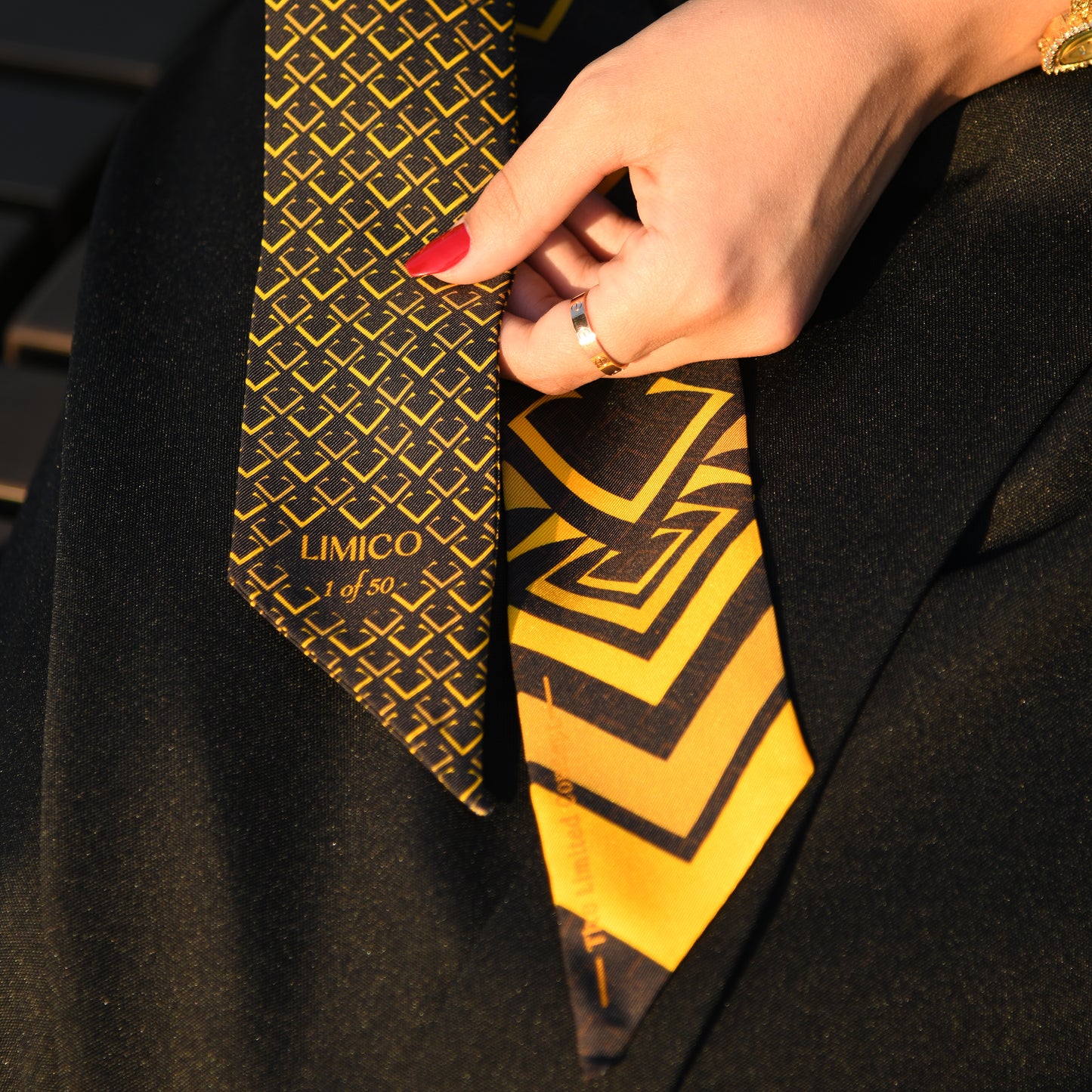 Black Brilliant Silk Scarf – Luxury Silk Scarf