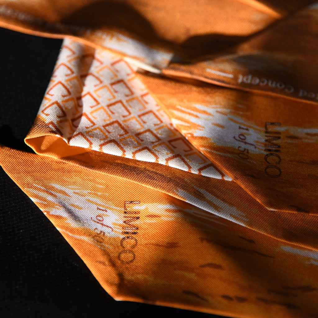 Printed Silk Scarf – Elegant Arabian Deer Inspired 