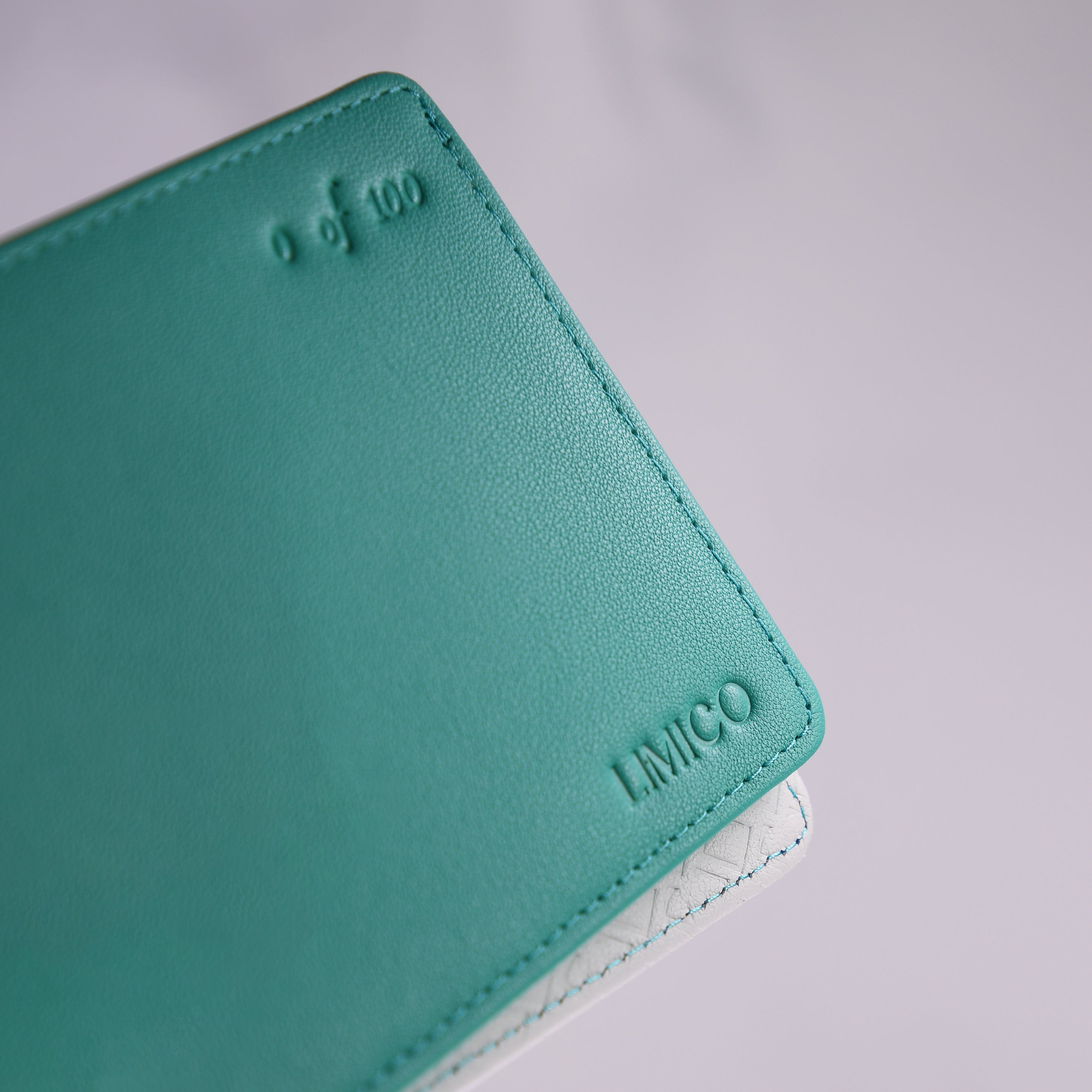 Men's Leather Wallet - Aqua Bifold Wallet