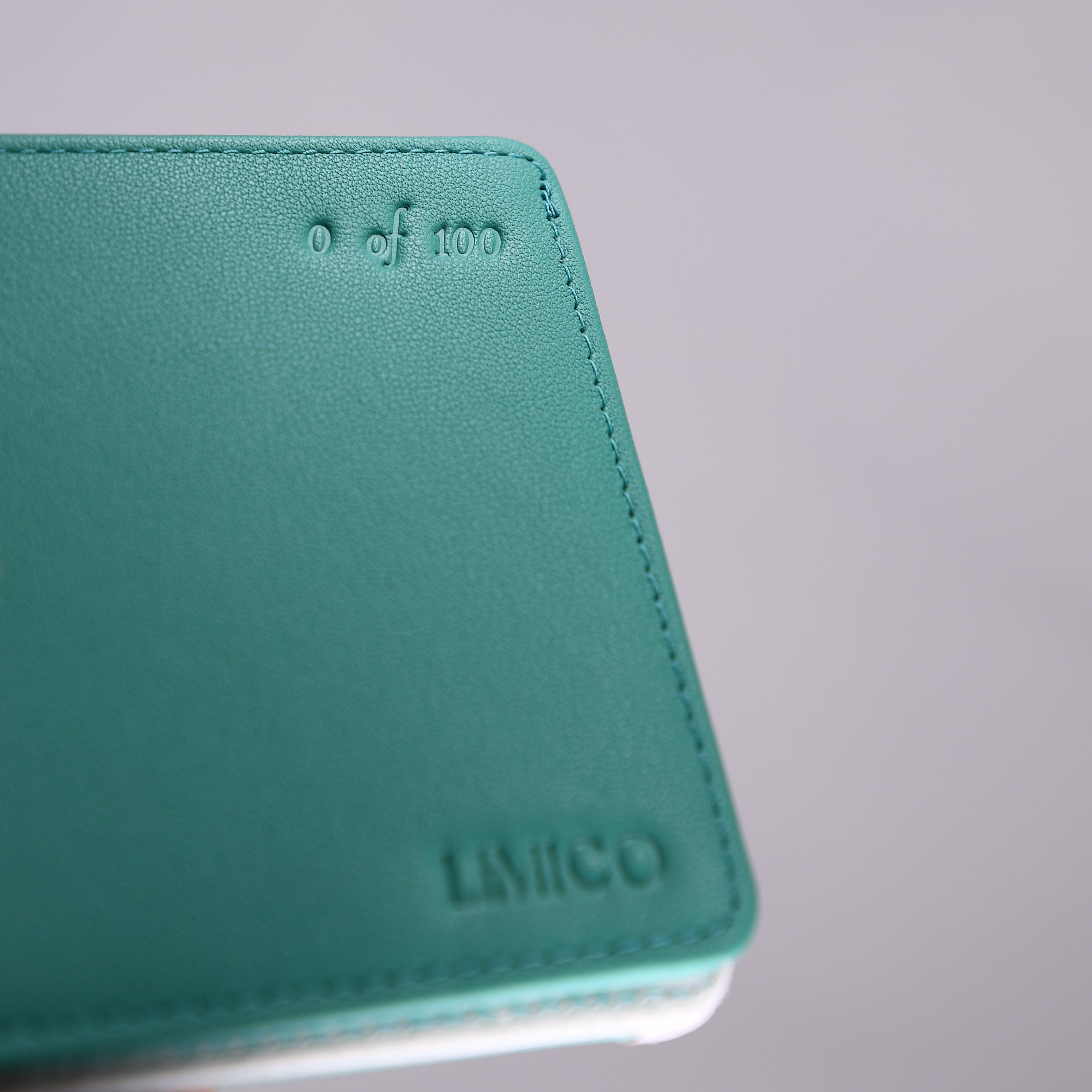 Men's Leather Wallet - Aqua Bifold Wallet