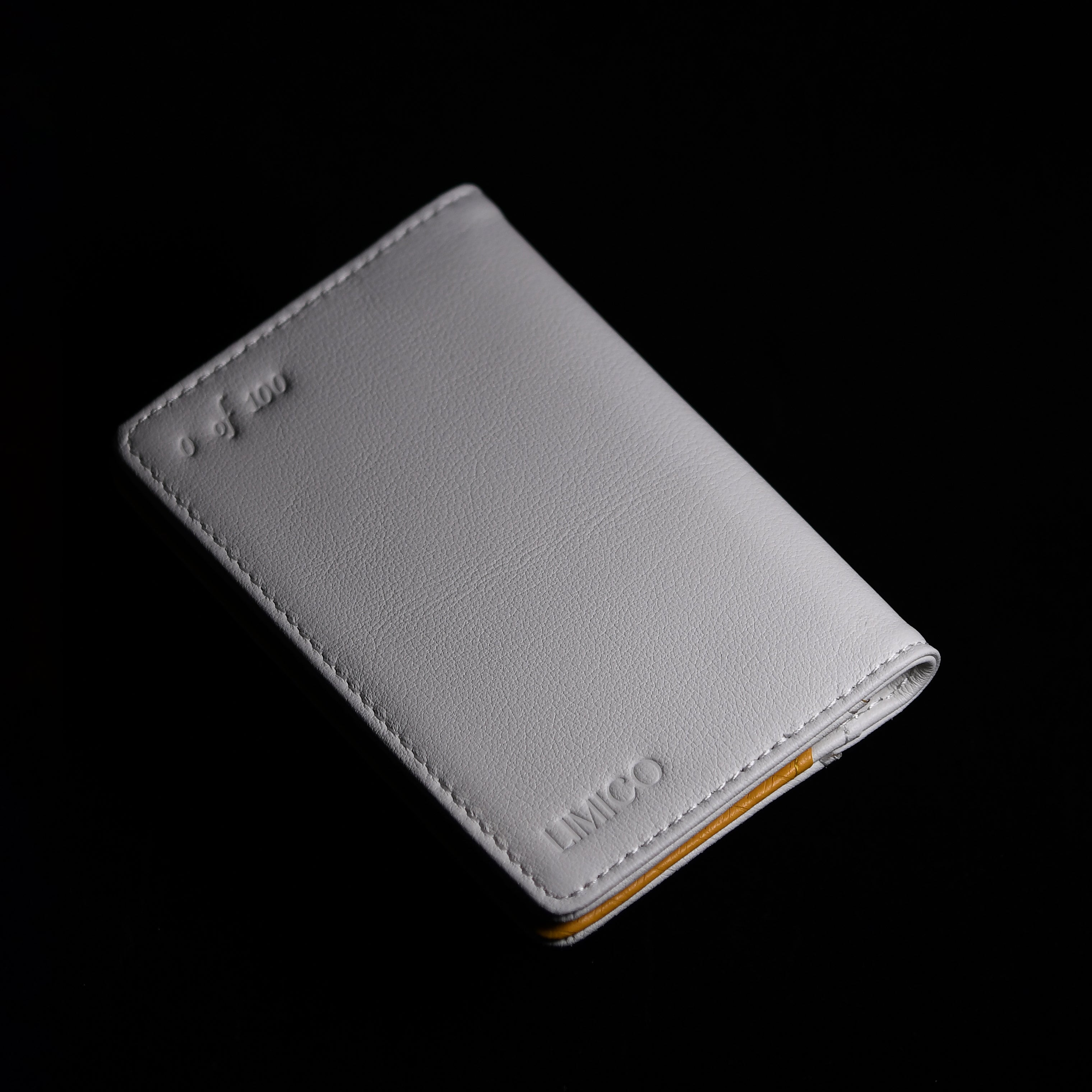 White Gold Vertical Bifold Wallet - Leather Wallet