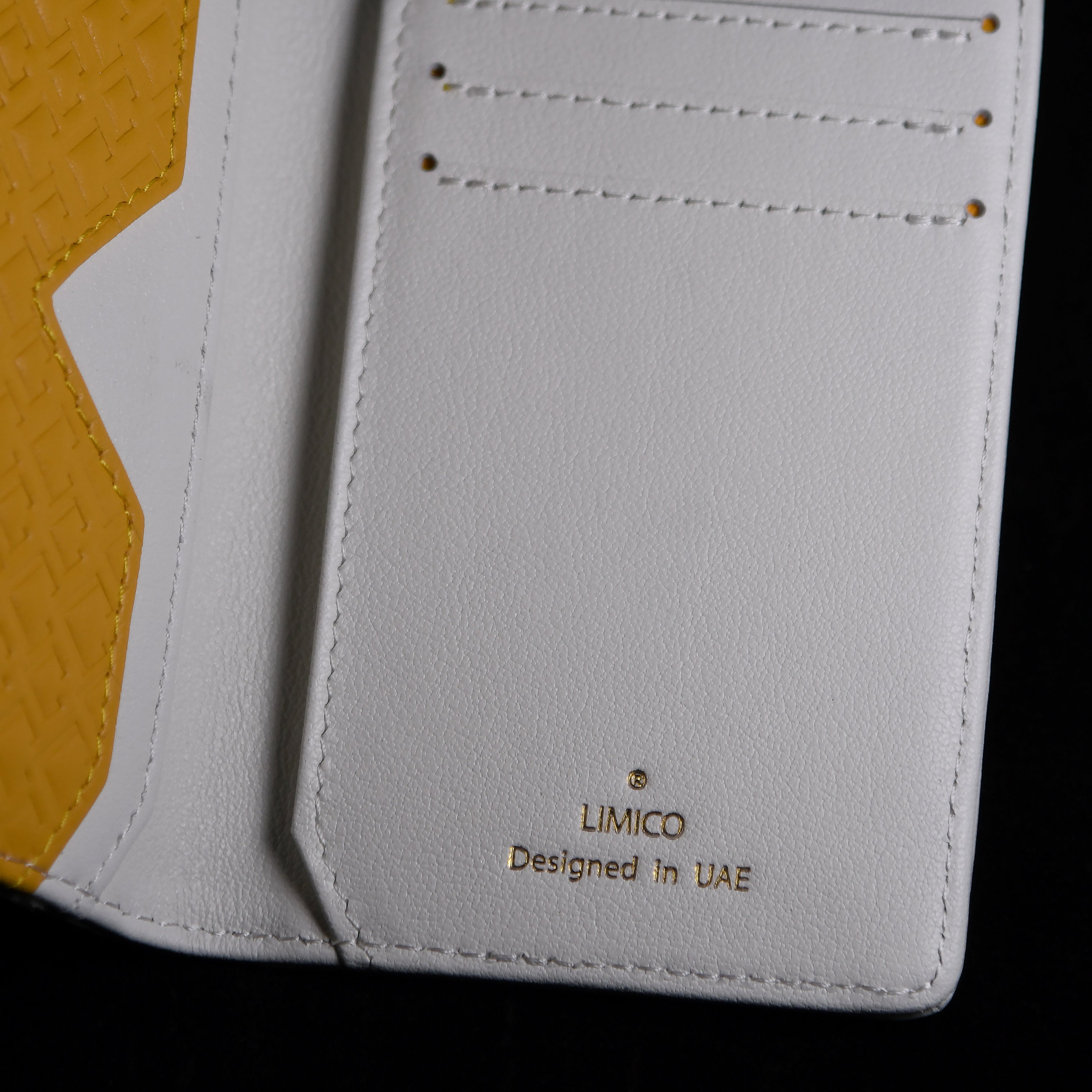 White Gold Vertical Bifold Wallet - Leather Wallet