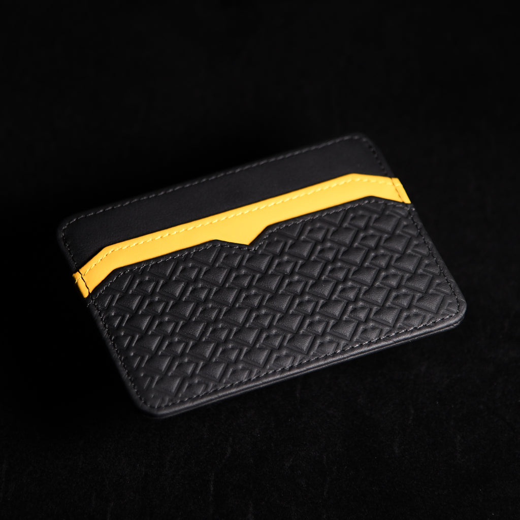 Horizontal Card Holder Wallet - Black Gold