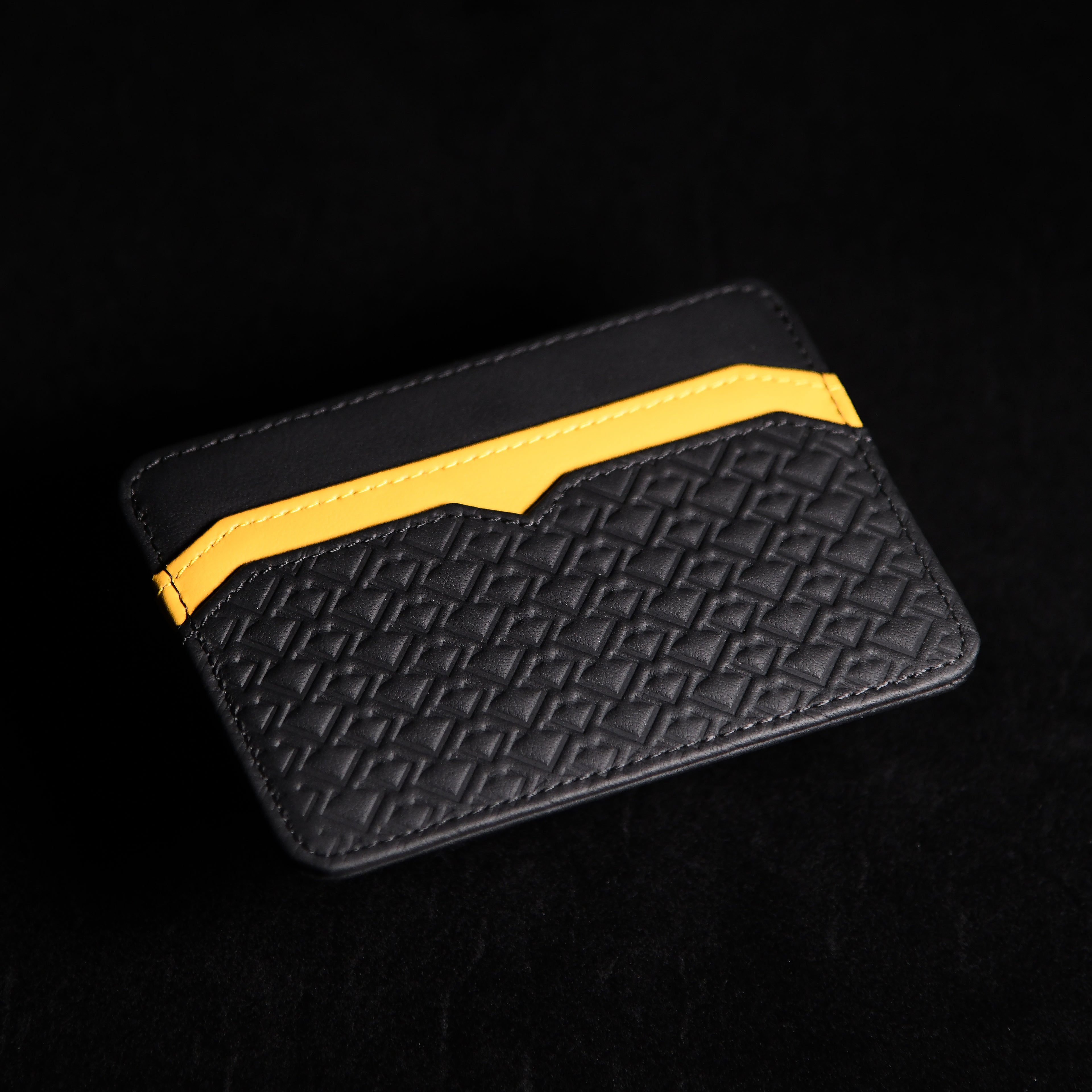 Horizontal Card Holder Wallet - Black Gold