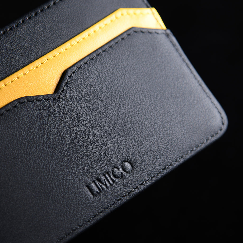Horizontal Card Holder Wallet - Black Gold