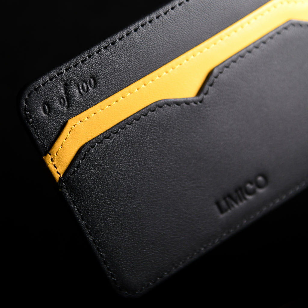 Horizontal Card Holder Wallet - Black Gold
