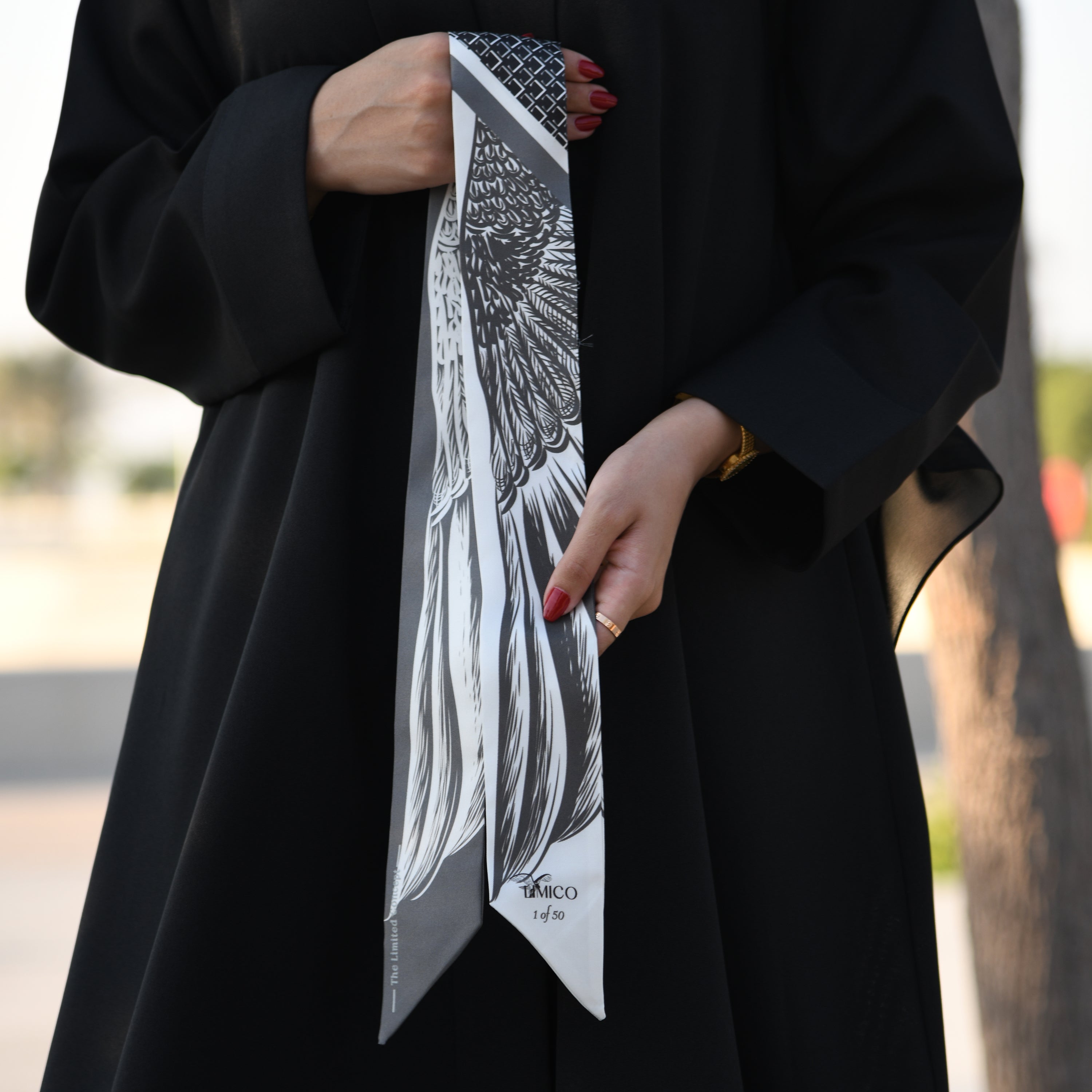 Al Jeer Silk Scarf – Falcon Inspired Luxury