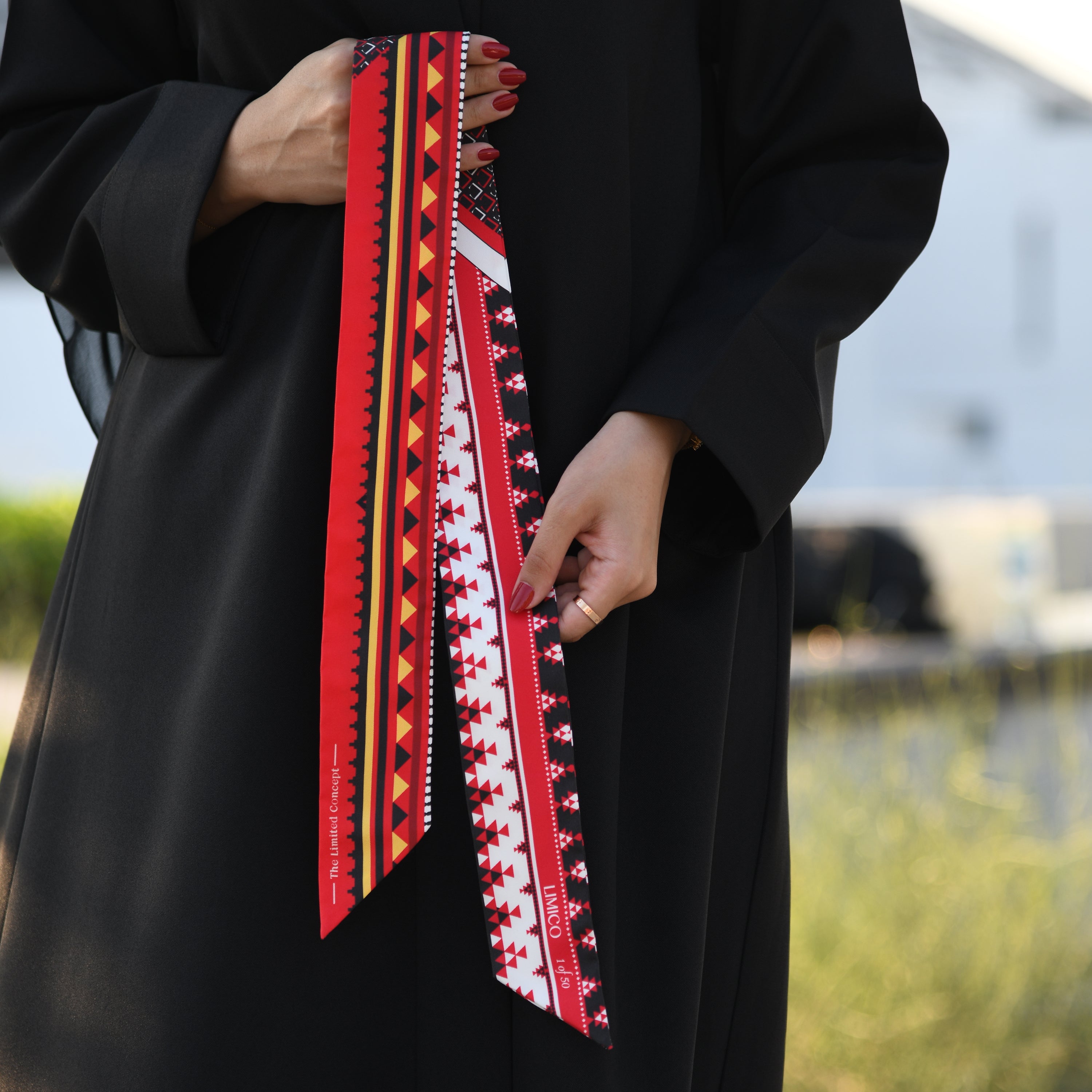 Women's Silk Scarf – Traditional Pattern Scarf 