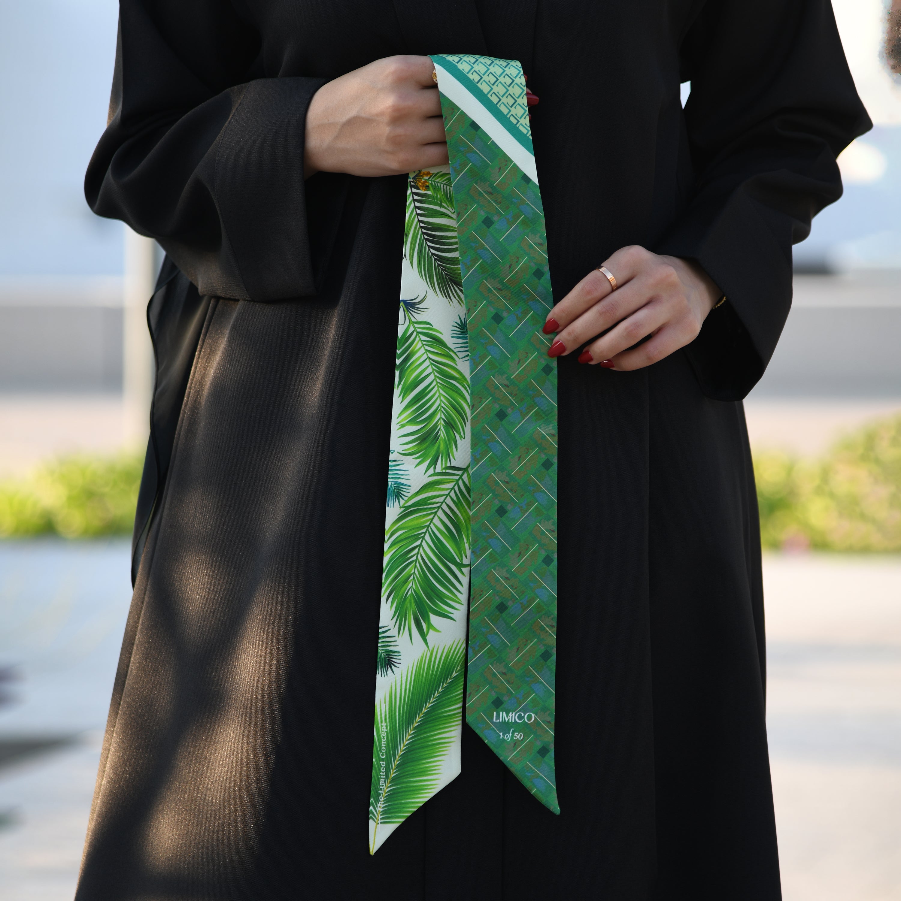 Silk Head Scarf – Arabian Palm Inspired 