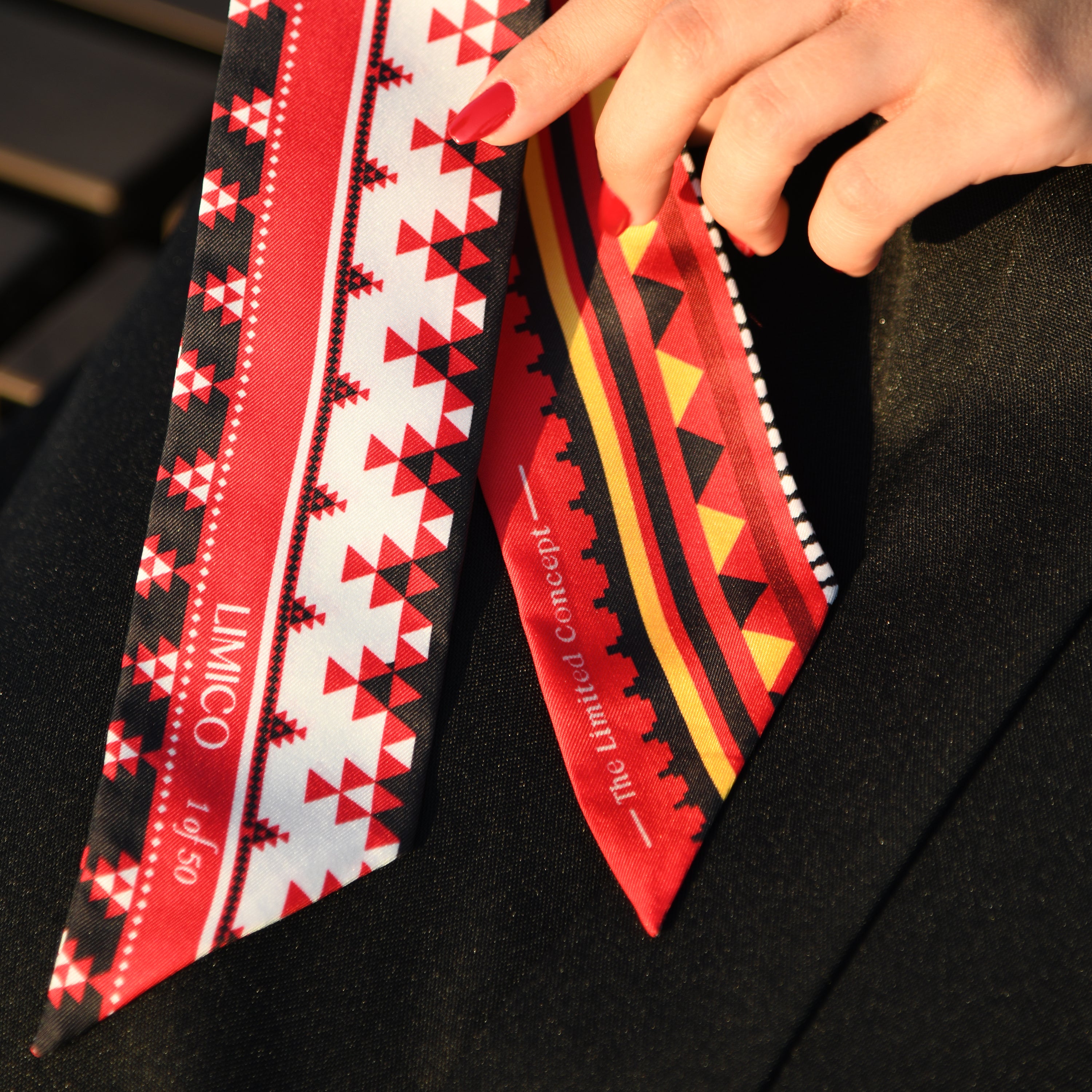 Women's Silk Scarf – Traditional Pattern Scarf 