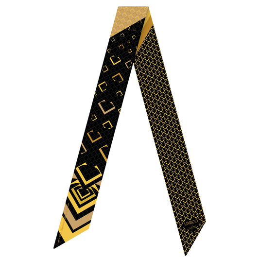 Black Brilliant Silk Scarf – Luxury Silk Scarf